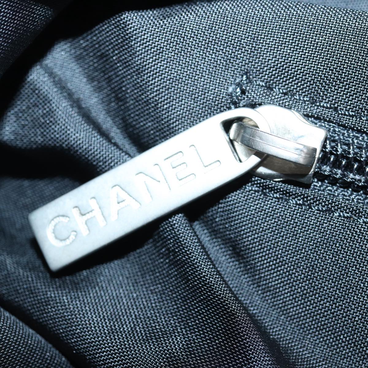 CHANEL Sports Line Boston Bag Nylon Black Gray CC fm3627
