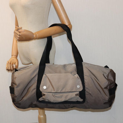 CHANEL Sports Line Boston Bag Nylon Black Gray CC fm3627
