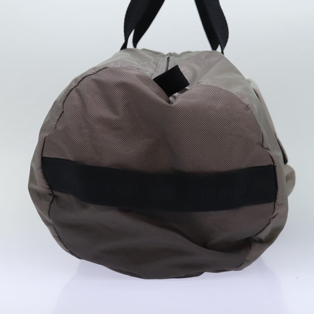 CHANEL Sports Line Boston Bag Nylon Black Gray CC fm3627