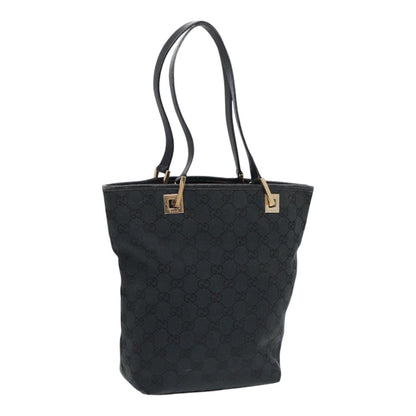GUCCI GG Canvas Tote Bag Black Gold 002 1099 2404  fm3780