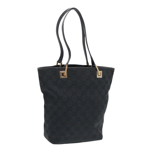 GUCCI GG Canvas Tote Bag Black Gold 002 1099 2404  fm3780