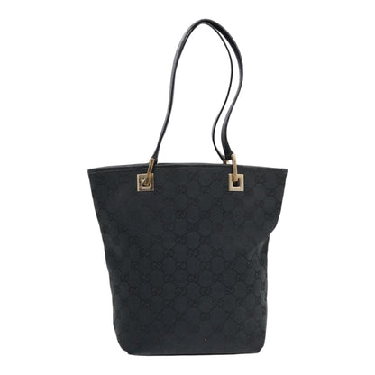 GUCCI GG Canvas Tote Bag Black Gold 002 1099 2404  fm3780