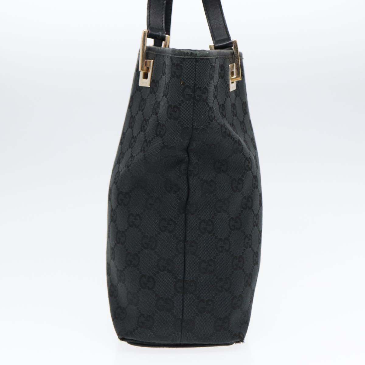 GUCCI GG Canvas Tote Bag Black Gold 002 1099 2404  fm3780