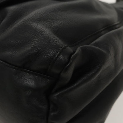 GUCCI Abbey Hand Bag Leather Black Gold 189833  fm4007