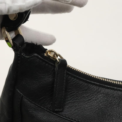 GUCCI Abbey Hand Bag Leather Black Gold 189833  fm4007