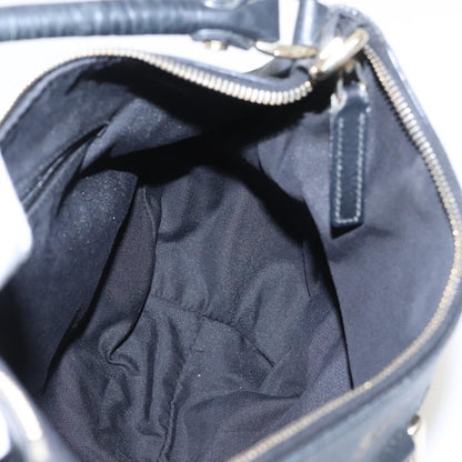 GUCCI Abbey Hand Bag Leather Black Gold 189833  fm4007