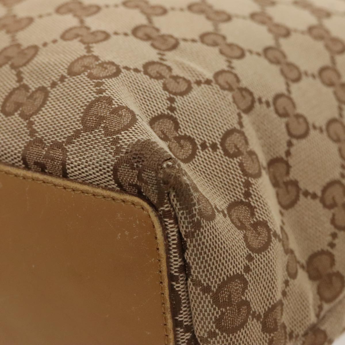 GUCCI GG Canvas Tote Bag Beige Gold 002 1098 3444  fm4010