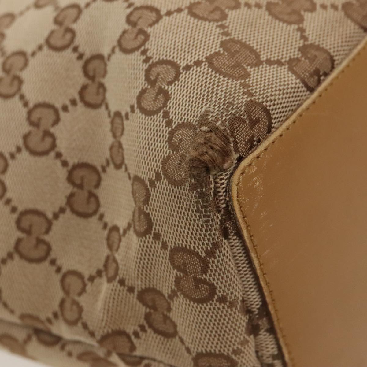 GUCCI GG Canvas Tote Bag Beige Gold 002 1098 3444  fm4010