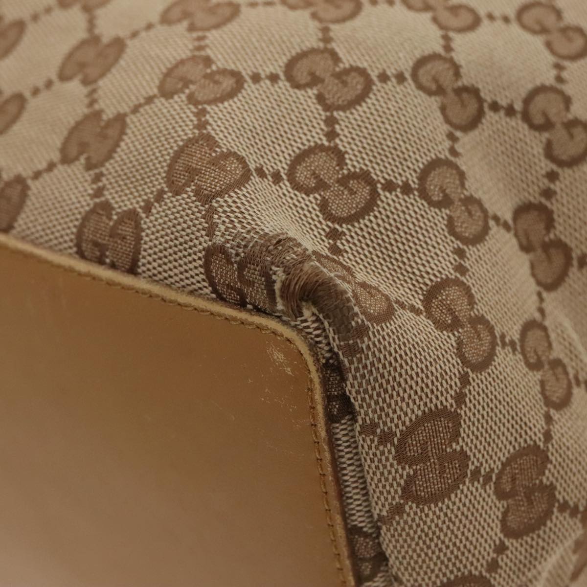 GUCCI GG Canvas Tote Bag Beige Gold 002 1098 3444  fm4010
