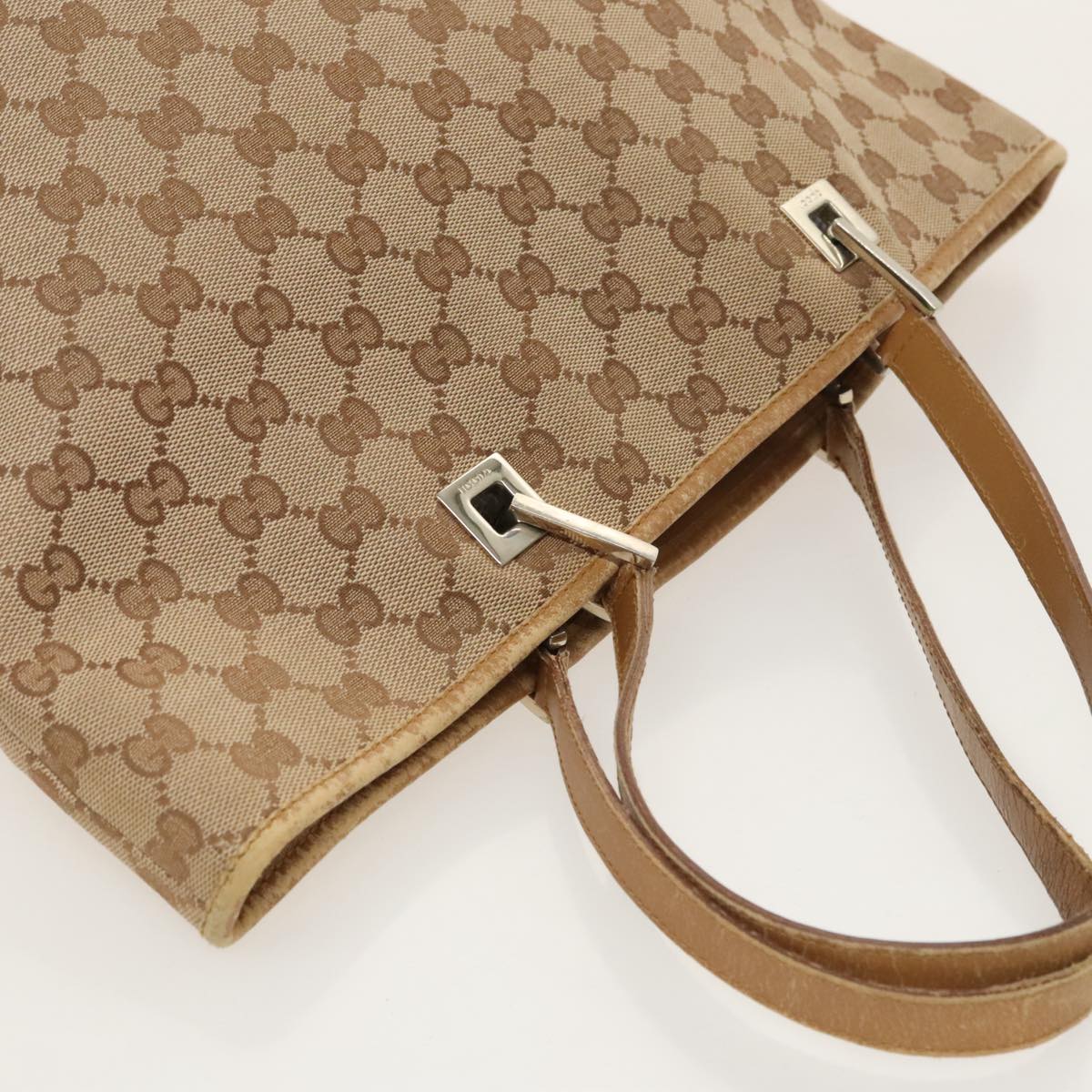GUCCI GG Canvas Tote Bag Beige Gold 002 1098 3444  fm4010