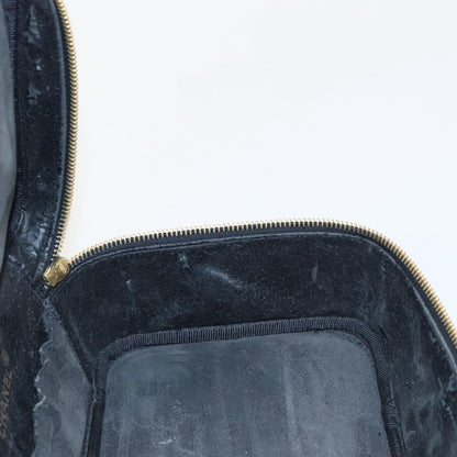 CHANEL Vanity COCO Mark Pouch Caviar Skin Black Gold CC fm4039