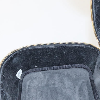 CHANEL Vanity COCO Mark Pouch Caviar Skin Black Gold CC fm4039