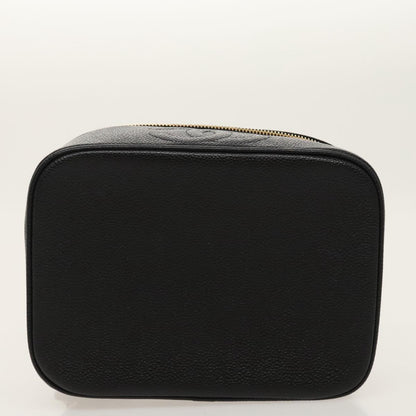 CHANEL Vanity COCO Mark Pouch Caviar Skin Black Gold CC fm4039