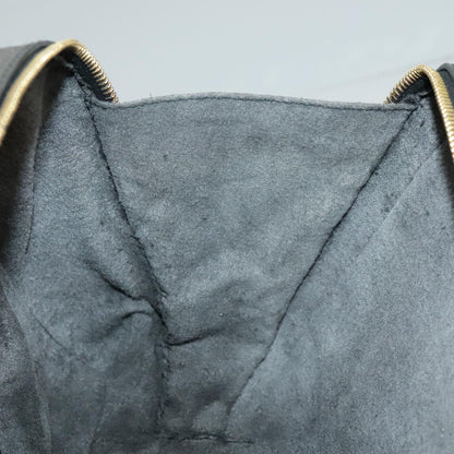 GUCCI Bamboo Hand Bag Patent leather 2way Black Gold 000 270 0323  fm4078