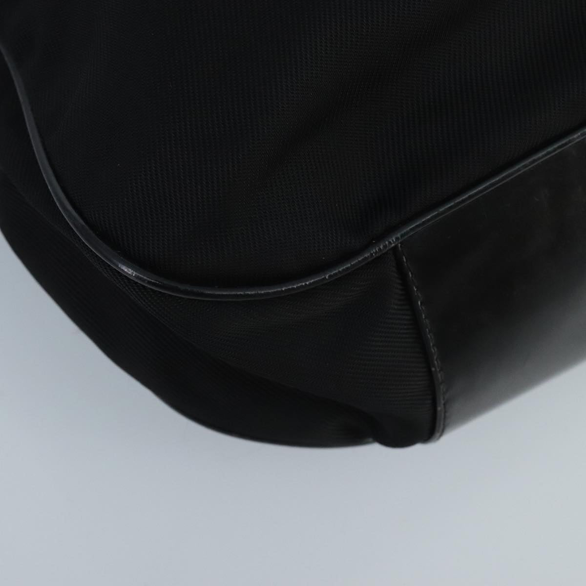 GUCCI Bamboo Hand Bag Nylon 2way Black Silver 001 2404 1577  fm4088