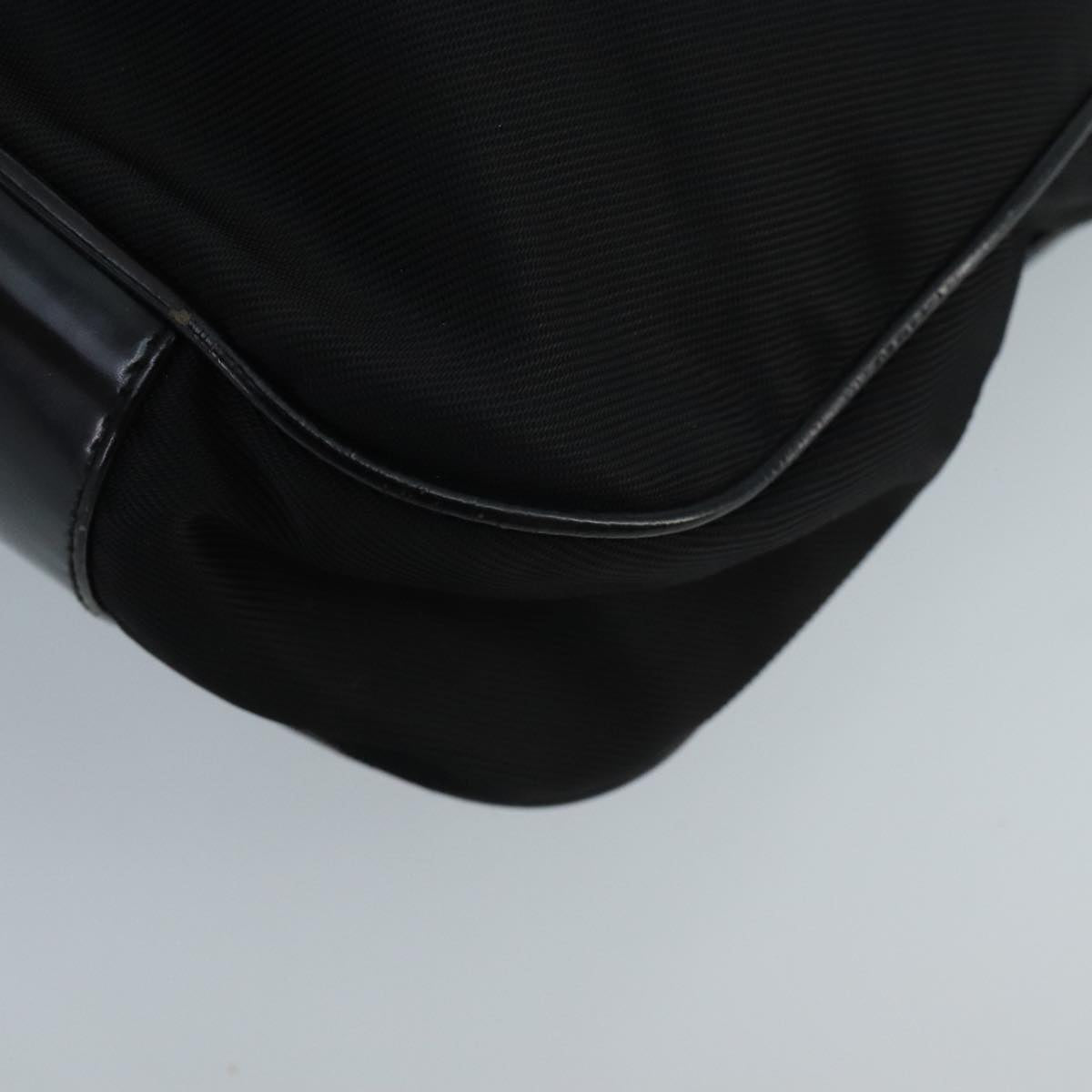 GUCCI Bamboo Hand Bag Nylon 2way Black Silver 001 2404 1577  fm4088