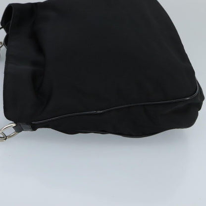 GUCCI Bamboo Hand Bag Nylon 2way Black Silver 001 2404 1577  fm4088
