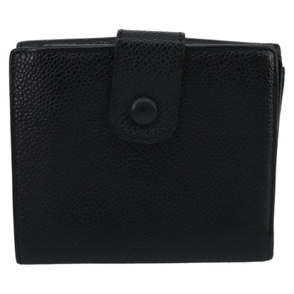 CHANEL Wallet Caviar Skin Black CC fm4156