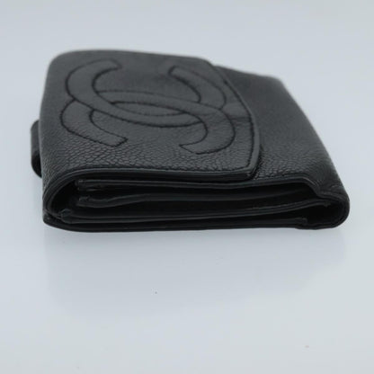 CHANEL Wallet Caviar Skin Black CC fm4156