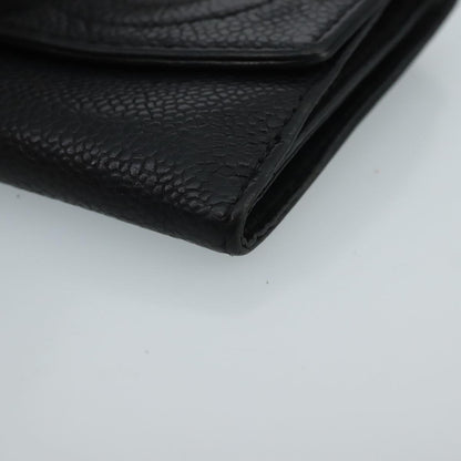 CHANEL Wallet Caviar Skin Black CC fm4156