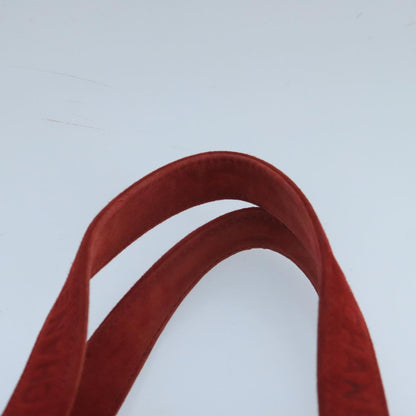 CHANEL Tote Bag Mouton Red Brown CC fm4194