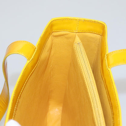 CHANEL Tote Bag Enamel Yellow CC fm4195