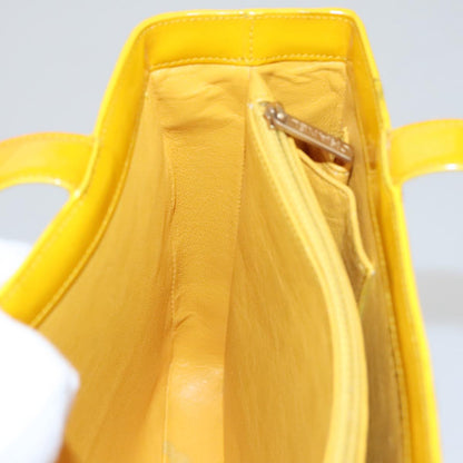 CHANEL Tote Bag Enamel Yellow CC fm4195