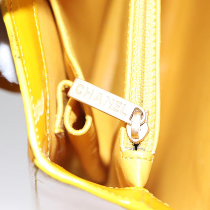 CHANEL Tote Bag Enamel Yellow CC fm4195