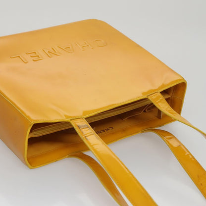 CHANEL Tote Bag Enamel Yellow CC fm4195