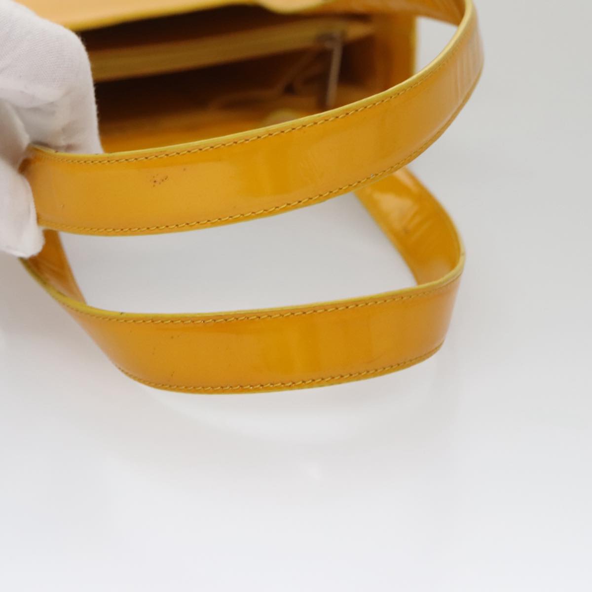 CHANEL Tote Bag Enamel Yellow CC fm4195