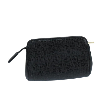 CHANEL Pouch Caviar Skin Black CC fm4204