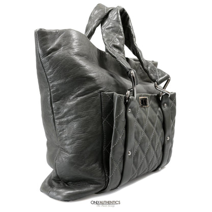 Chanel Black Lambskin Eight Knots Tote