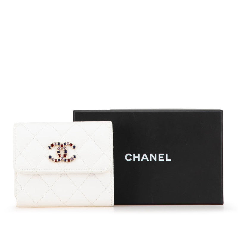 Chanel Caviar Skin Trifold Wallet AP3604