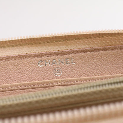CHANEL Camelia Zip Around Wallet Leather Pink CC am1797g