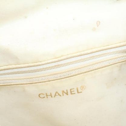 CHANEL Caviar Skin Matelasse Backpack White CC am1922gA