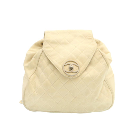CHANEL Caviar Skin Matelasse Backpack White CC am1922gA