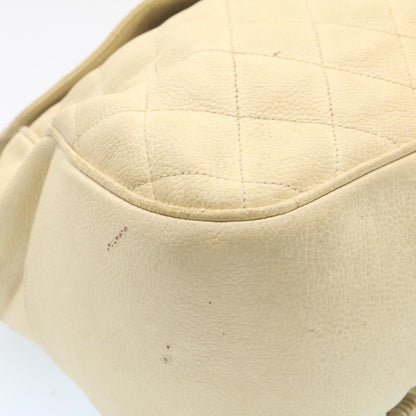CHANEL Caviar Skin Matelasse Backpack White CC am1922gA