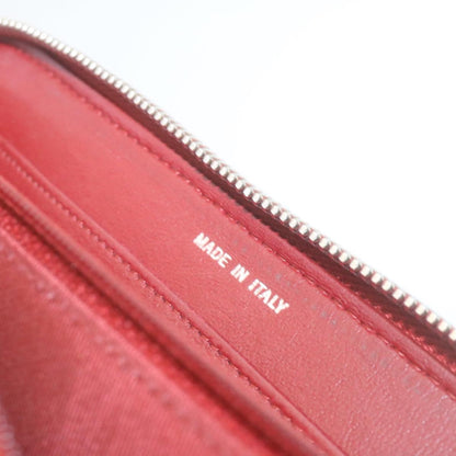 CHANEL Matelasse Wallet Lamb Skin Red CC am2154gA