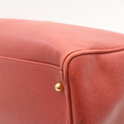 CHANEL COCO Mark Super model Chain Shoulder Bag Caviar Skin Red am2162gA