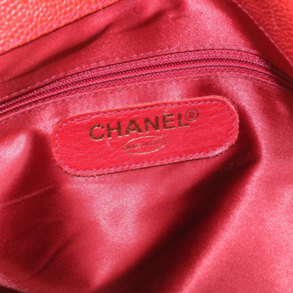 CHANEL COCO Mark Super model Chain Shoulder Bag Caviar Skin Red am2162gA
