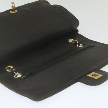 CHANEL Classic Matelasse 25 Chain Flap Shoulder Bag Lamb Skin Black am2320gA