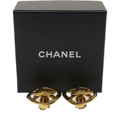 CHANEL COCO Mark Clip-on Earring Gold Tone CC am2421gA