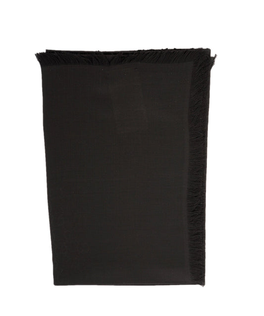Gucci Black GG Web Wool/Silk Scarf ABL0021