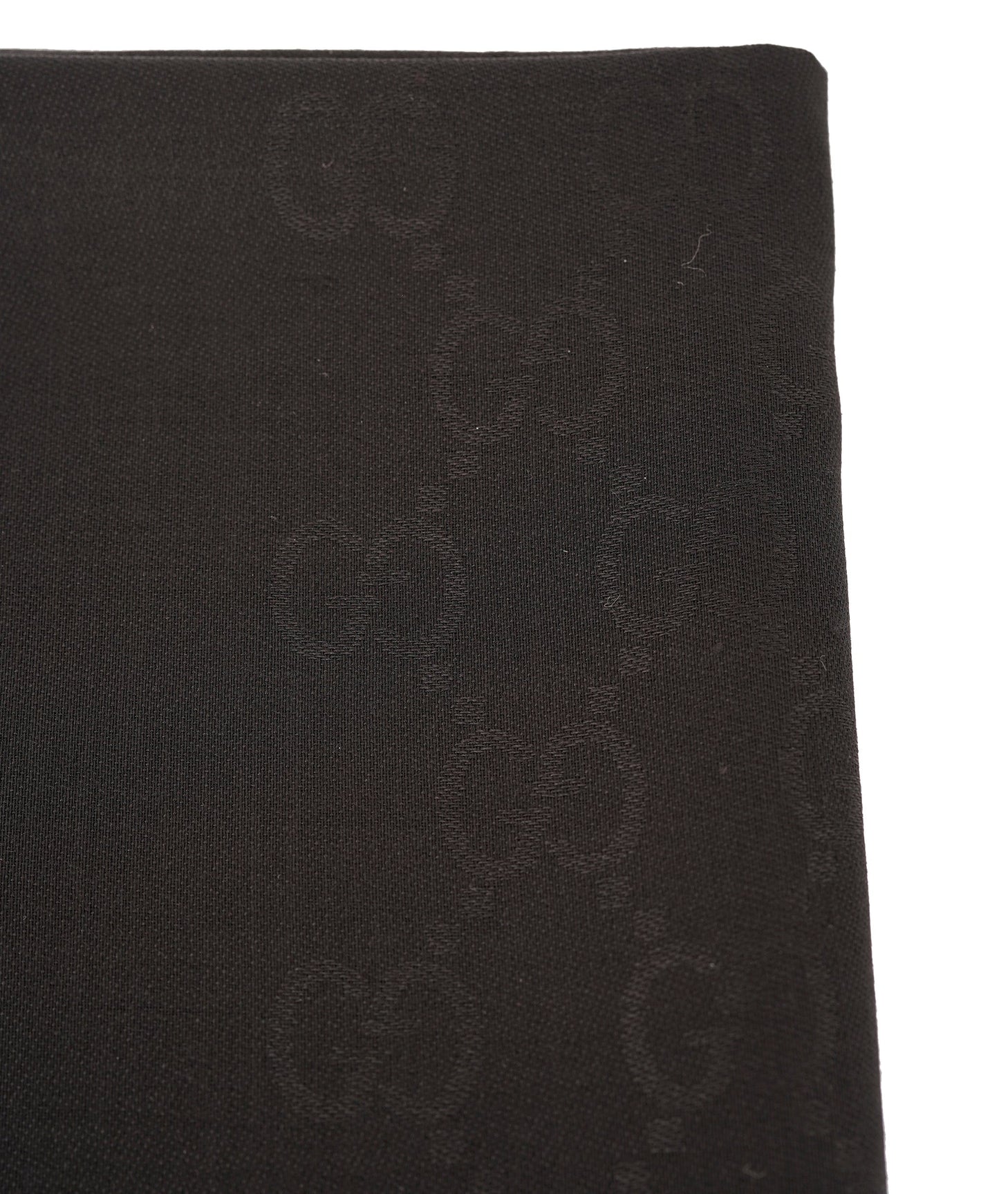 Gucci Black GG Web Wool/Silk Scarf ABL0021