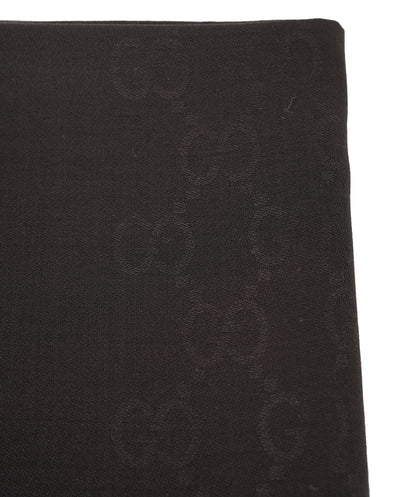 Gucci Black GG Web Wool/Silk Scarf ABL0021