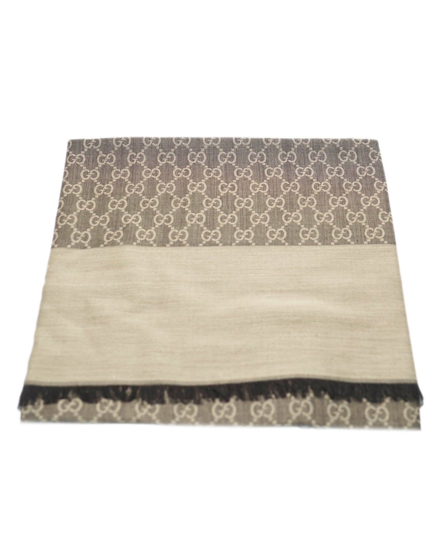 Gucci 135 x 135 Brown Silk Scarf AVL1353