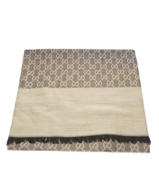 Gucci 135 x 135 Brown Silk Scarf AVL1353
