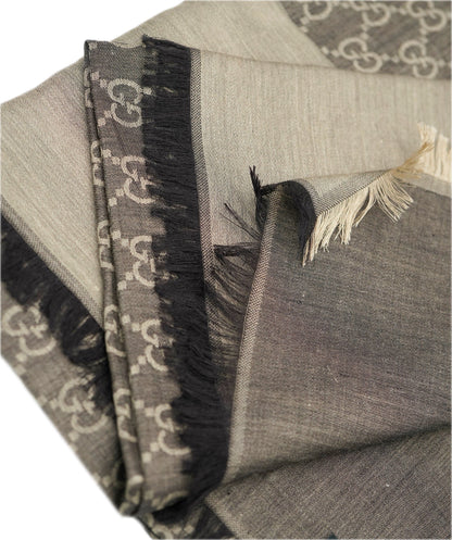 Gucci 135 x 135 Brown Silk Scarf AVL1353