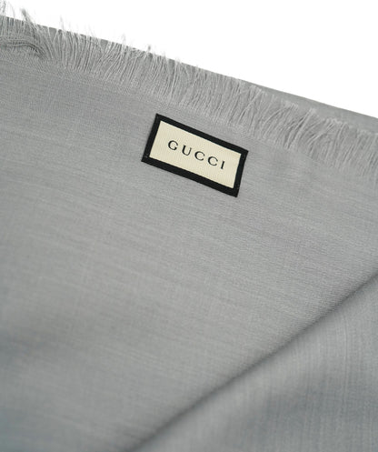 Gucci 135 x 135 Grey Silk Scarf AVL1350