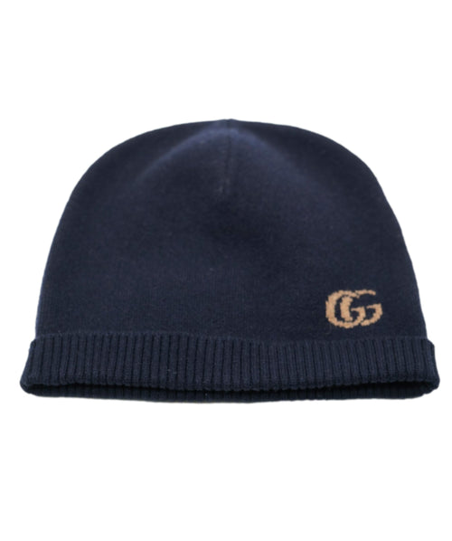 Gucci Beanie Hat Navy Blue Size M AVL1428